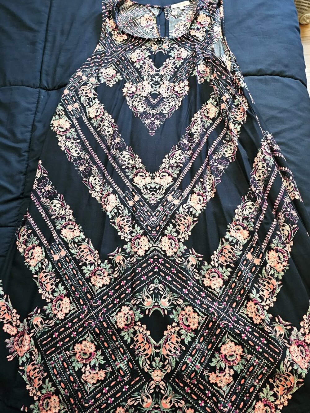 Navy Floral shift Dress From Maurice's Sz L